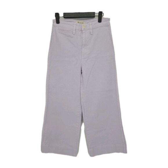 Madewell Pants - Madewell Womens Emmett Crop Wide Leg Denim Pants Lilac Purple Size 26